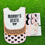 HB 5 Pieces Bibs & Socks Set, Mommy's Bestie BB2009C