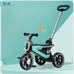 Best-selling Bue Children's Trolley with Music Lights 2-5 years Old Children's Tricycle BCP1057B