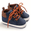 Blue Children's Baptism Booties, Kids' Sports Shoes, Breathable Soft Sole Casual Toddler Walking  Booties BTS9123D
