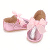 Pink Bow Soft Sole Booties BTS9115B