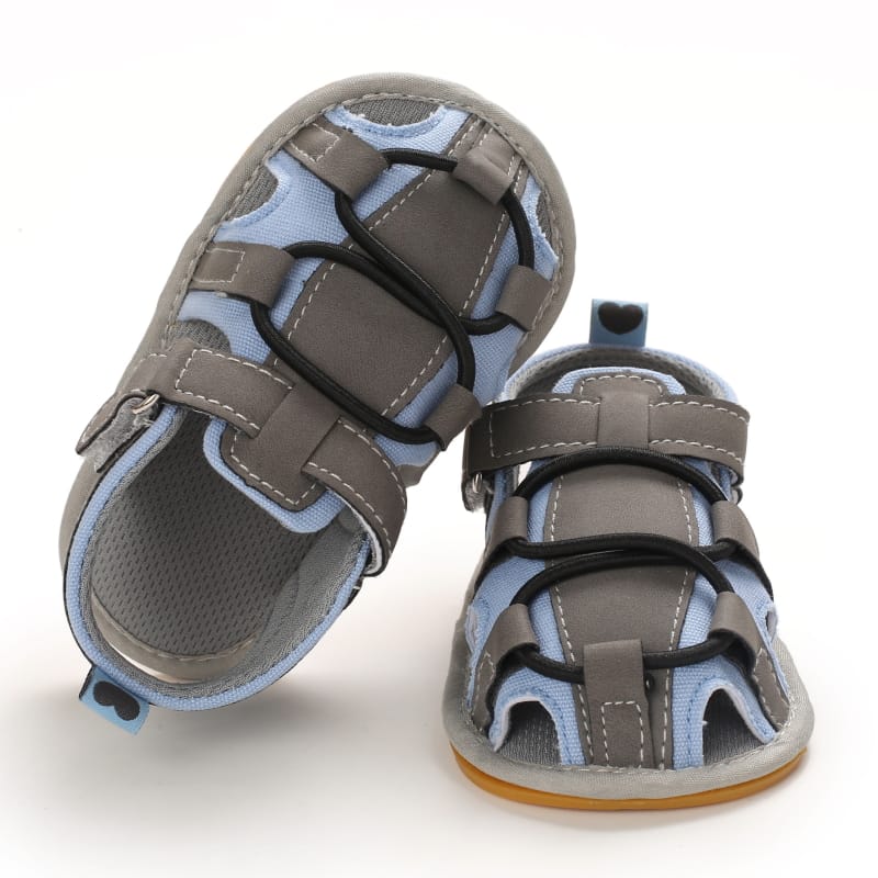 Gray & Blue Sandals SDL7508B