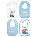 LL Prince Has Arrived Pack of 4 Towel Bibs BB2022C