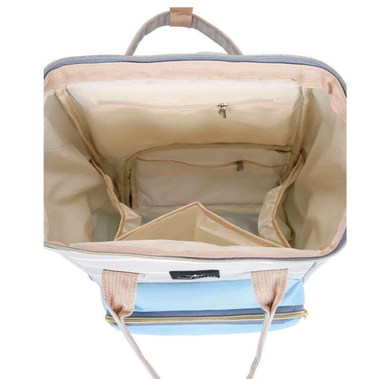 Sky Blue & Light Gray Diaper Backpack BG5515A