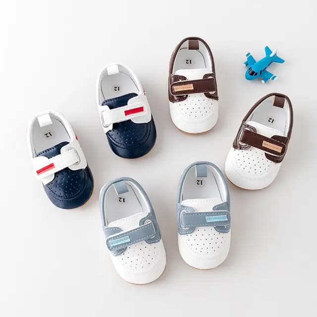 Brown & White High Quality Infant Walking Shoes SH7116B