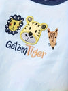 5pcs Baby Boys Cartoon Lion And Stripe Pattern Jumpsuits, Short Sleeves 100% Cotton Comfortable Summer Bodysuits, For Outdoor BS6098I