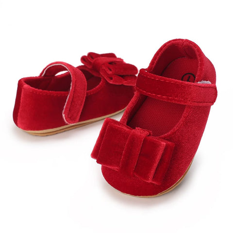 Red Princess Bow Tie Baby Girl Toddler Shoes SH7123B