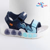 Children's Blue Lightweight Breathable Sandals - Non-Slip PVC Sole with Hook & Loop Closure, Low-Top Open-Toe Casual Suitable for Spring Summer Sandals SDL7570A