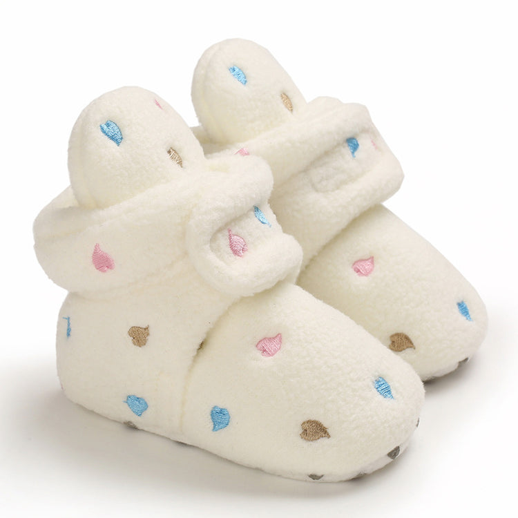 White Baby Fleece Warm Winter Shoes SH7132D