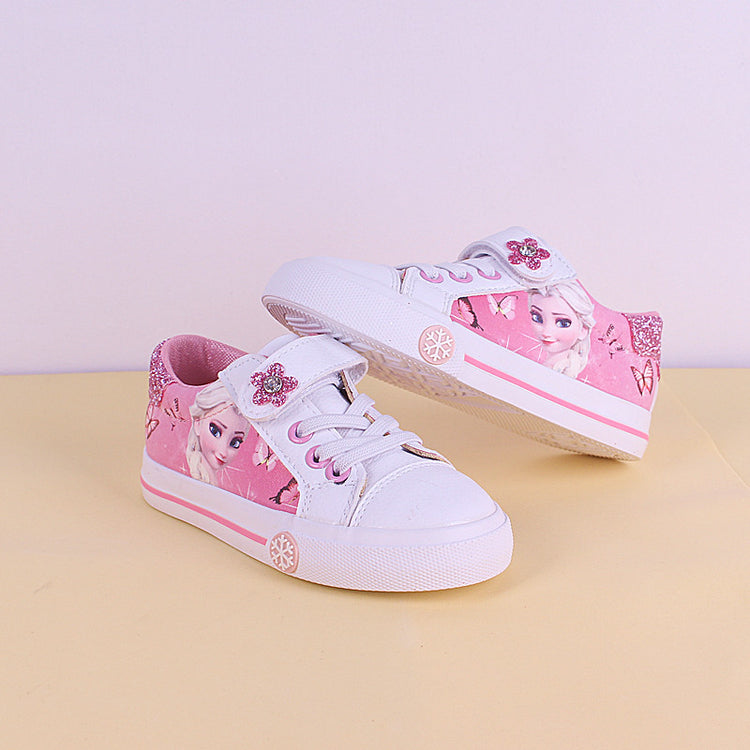 White with Barbie Print Sneaker Shoes SH7044B