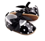 Black with White Dots Baby Girls Shoes SH7146B