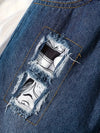 Brown Bark Cute Versatile Casual Denim Suspender Set for Girls Two-piece, for Outdoor FD6112G