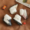 Navy Blue & White Toddlers Winter Fashionable Boys And Girls Shoes SH7155A