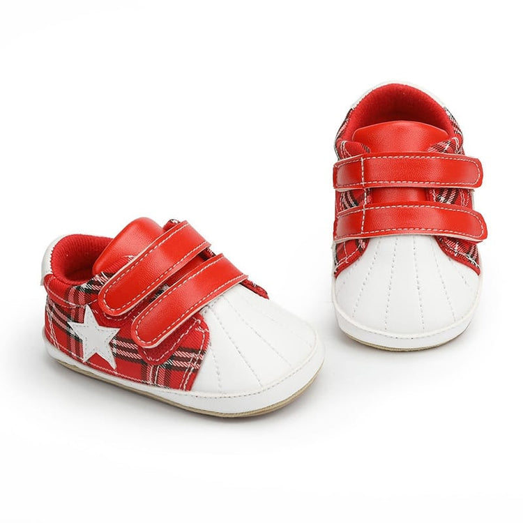 Red & White Star Non-Slip Baby Shoes SH7140A