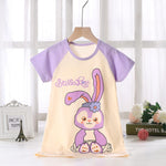 JF Purple Color Girls' nightdress Cotton Korean version T-Shirt TP6060D