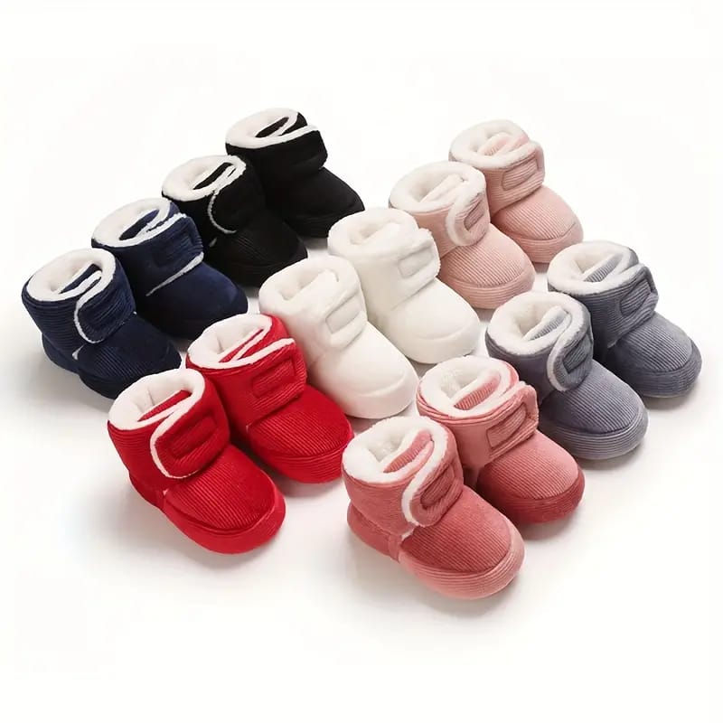 Navy Blue Baby Comfortable Corduroy Warm Shoes SH7131B