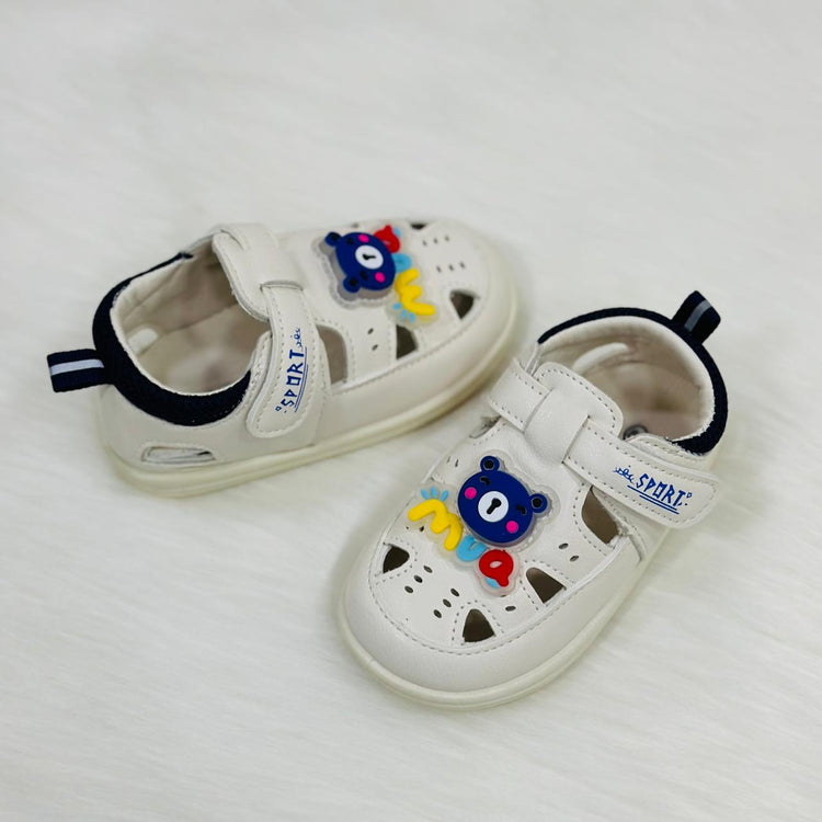 MUA White & Navy-Blue Baby Sandals SDL7526B