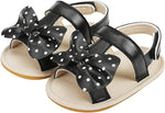 Black Bowknot Summer Adjustable Sandals SDL7513C