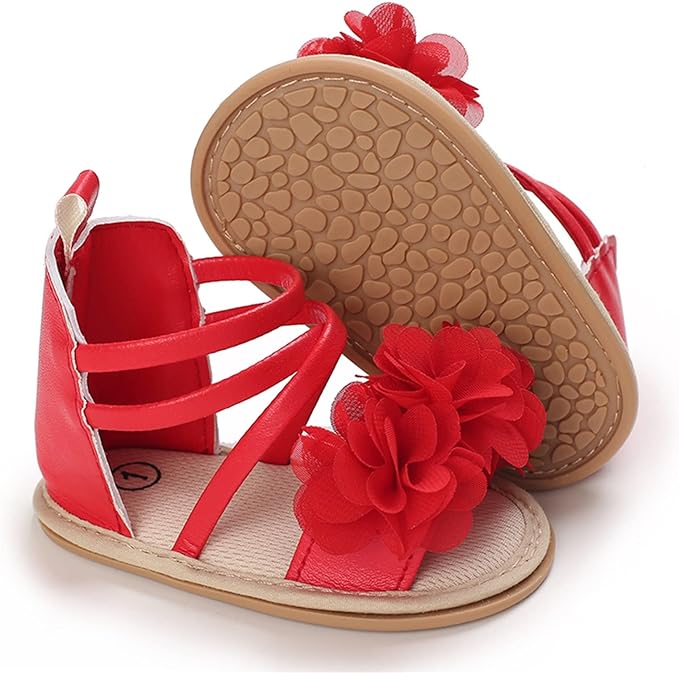 Red Cute Flower Princess Sandals SDL7514B