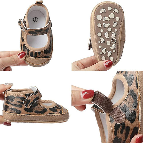 Leopard Printed Baby Girls Shoes SH7146A