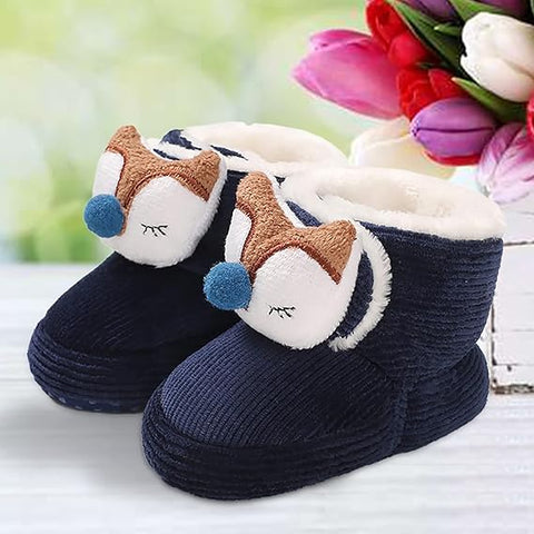 Navy Blue Infant Fleece Warm Winter Shoes SH7129A