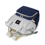 Navy Blue & Light Gray Diaper Backpack BG5516B