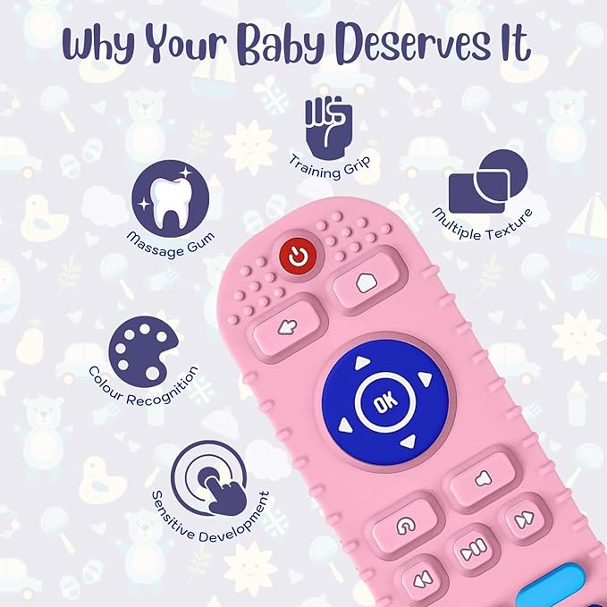 Pink TV Remote Shape Toddlers Theether BCP1033D