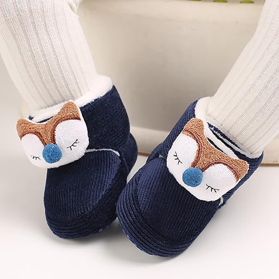 Navy Blue Infant Fleece Warm Winter Shoes SH7129A