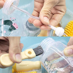 Yellow Silicone Bottle Cleaning Brush, 4-in-1 Baby Bottles Cleaner Set - Bottle/Straw/Nipple/Neck Brushes BCP1048A