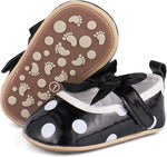 Black with White Dots Baby Girls Shoes SH7146B