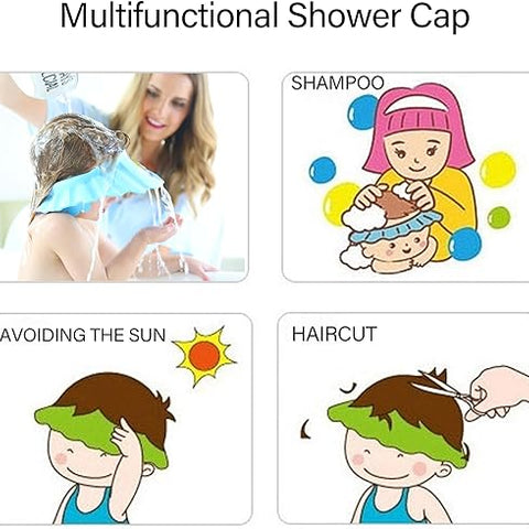 Yellow Adjustable Safe Soft Bathing Baby Shower Hair Wash Cap for Children 0-12 Years Old BCP1029C