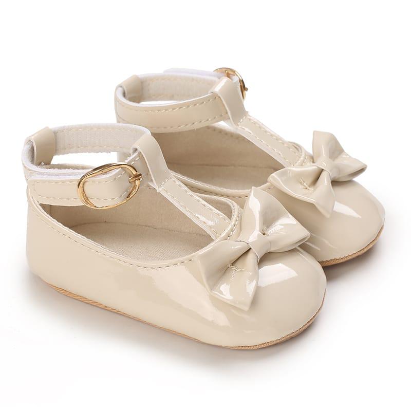 Apricot Color Baby Girls Princess Bow Shoes SH7090