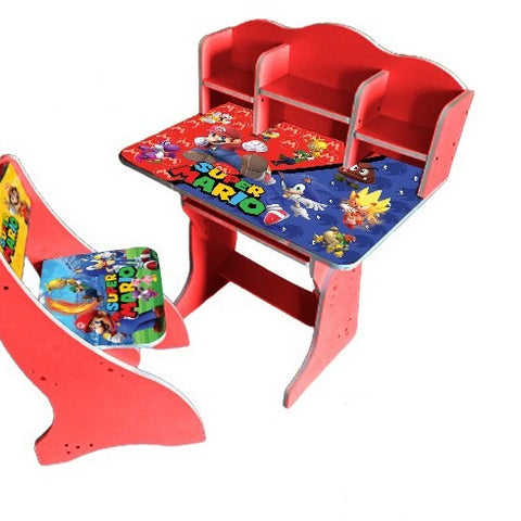 Multipurpose Adjustable Character Printed Study Activity Table With 1 Chair BCP1024D