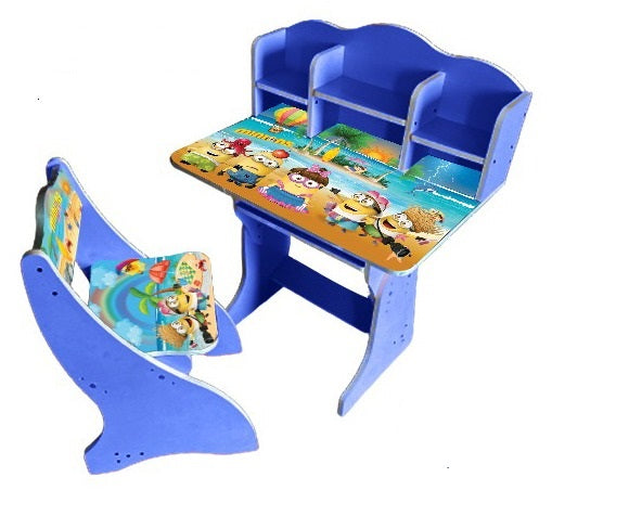 Multipurpose Adjustable Character Printed Study Activity Table With 1 Chair BCP1024E