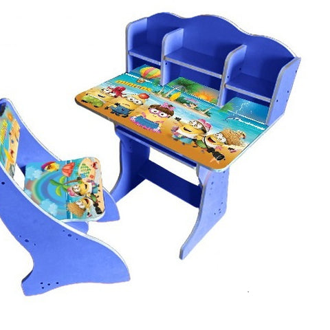 Multipurpose Adjustable Character Printed Study Activity Table With 1 Chair BCP1024E