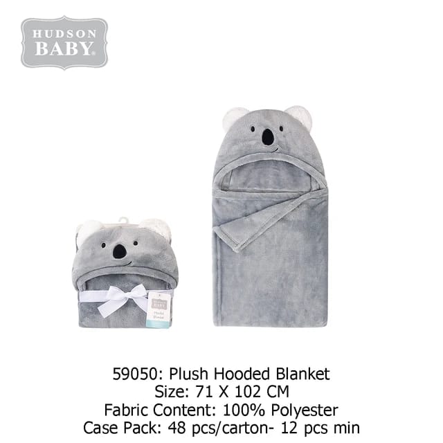 HB Plush Blanket with Hood, Koala TB6520B