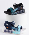 Children's Black Lightweight Breathable Sandals - Non-Slip PVC Sole with Hook & Loop Closure, Low-Top Open-Toe Casual Suitable for Spring Summer Sandals SDL7570B