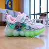 Pink with Laces & Lighting Sole Jogger Shoes SH7050A