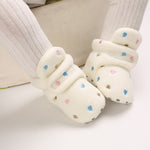 White Baby Fleece Warm Winter Shoes SH7132D