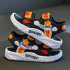 Summer Black New Fashionable Boys' Breathable Open-Toe Sandals, Lightweight and Comfortable, Anti-slip Sandals Suitable for Indoor, Outdoor, Beach, Four Seasons Sandals SDL7552A