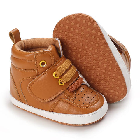 Brown Baby Fashion High Booties BTS9108C