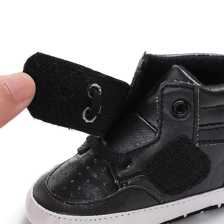 Black Baby Fashion High Booties BTS9108B