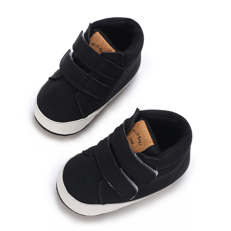 Balck Textured High Ankle Shoes SH7067A