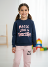 JF 2 PC Magic Like a Unicorn Autumn & Winter Terry Fabric Track Suit, Sweatshirt and Trouser Set TS648C