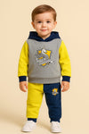 Future Hufflepuff Design Baby Hoodie & Trouser Set - Soft Fleece Stuff, Machine Washable - Perfect for Winter, Perfect for Outdoor TS6419C