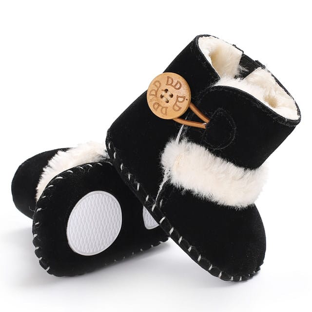 Black Cute Comfortable Baby Warm Shoes SH7149A