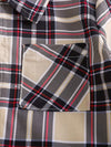 Autumn Casual Striped Plaid Shirt with Cuff Links And Chest Pocket for Outdoor SD6434A