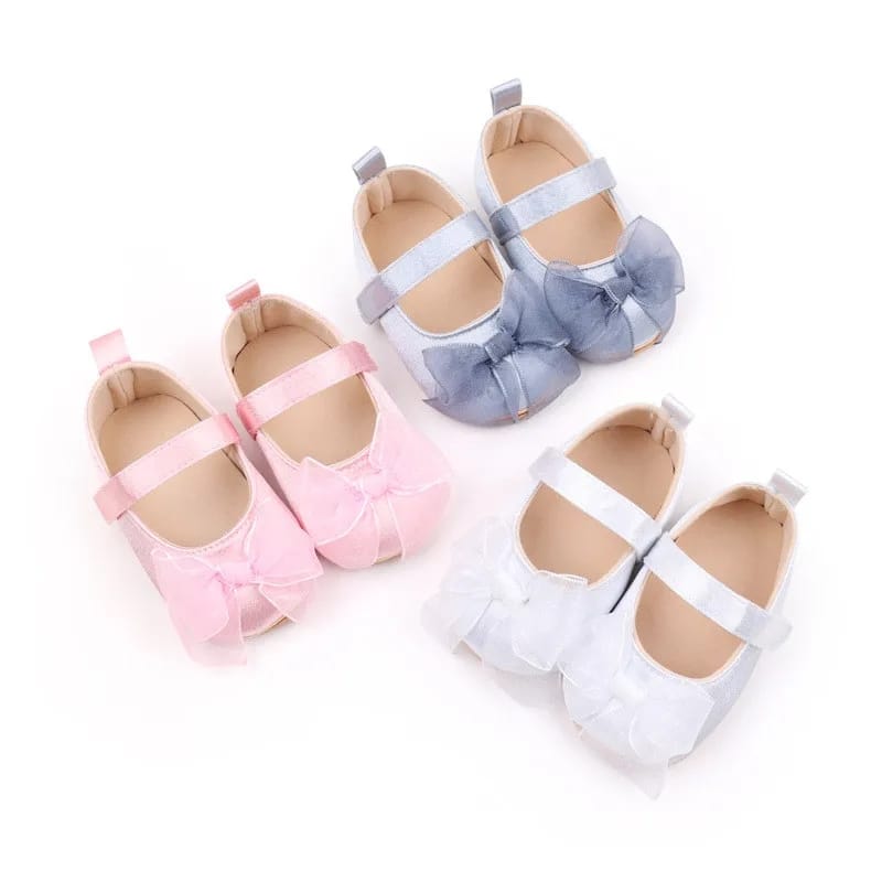 Pink Infant Baby Girls' Soft Sole Anti-Slip and Breathable Princess Shoes SH7109C