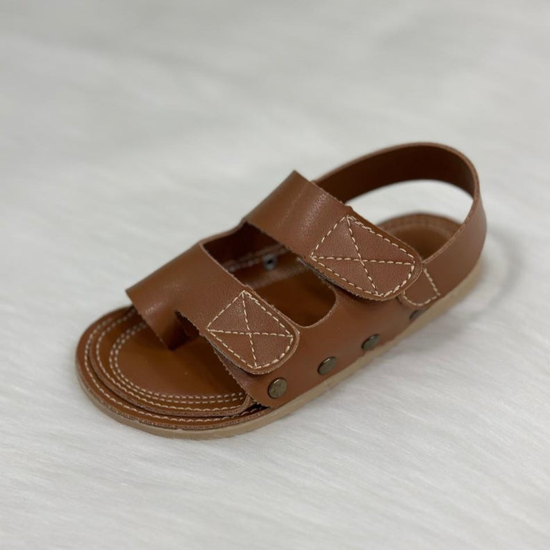 Leather Sandals for Baby Boys, Designed for First Steps - brown, Shoes