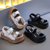 White Kids Fashionable Sandals | Soft Sole, Fastener, PVC Material Sandals SDL7568A