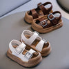 White Kids Fashionable Sandals | Soft Sole, Fastener, PVC Material Sandals SDL7568A